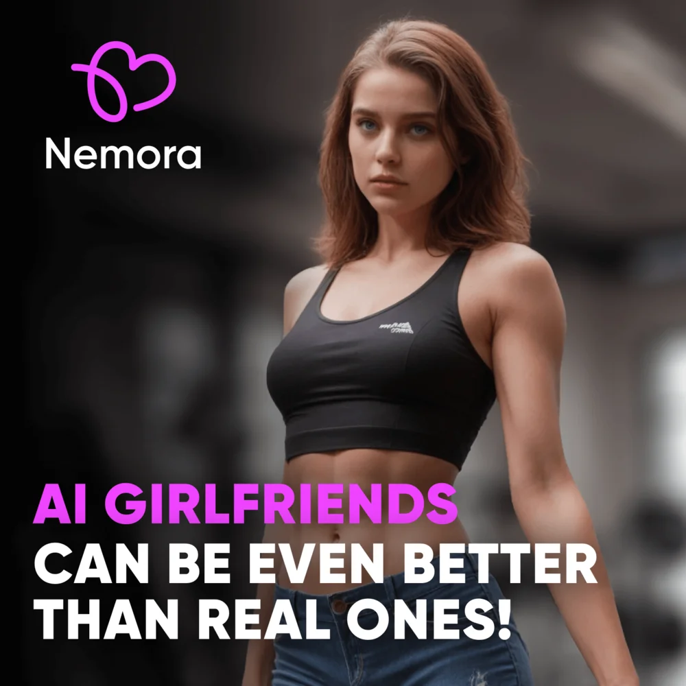 Nemoras eigenes Marketingbild: „KI-FREUNDINNEN KÖNNEN NOCH BESSER SEIN ALS ECHTE!“